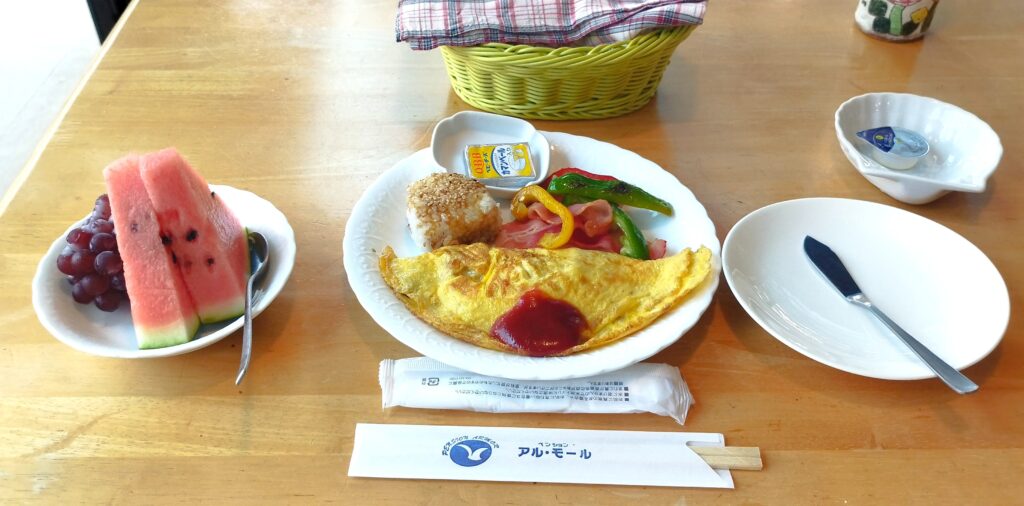 千葉県鴨川の海の見えるペンション アル・モールの朝食